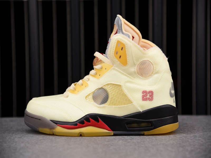 OFF-WHITE x Air Jordan 5 Sail(DH8565-100)